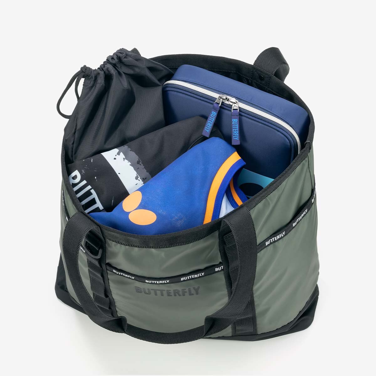 Butterfly Table Tennis Astorra Tote Bag - Olive - Filled